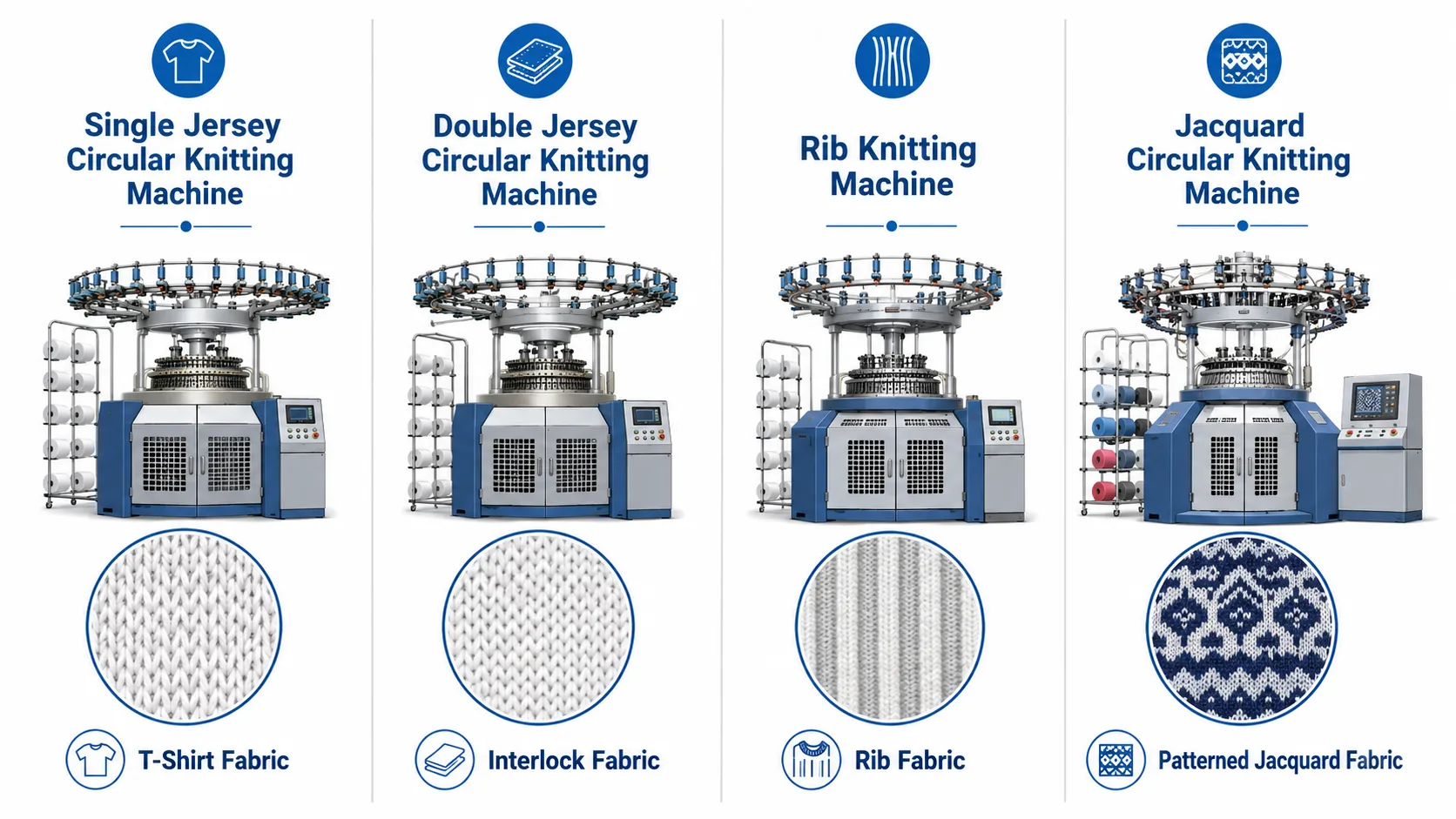 circular-knitting-machine-types 針織圓機類型