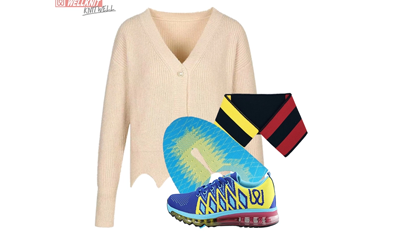 用平坦的編織機創建時尚的配件：圍巾，帽子等